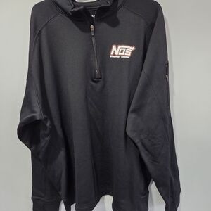 NOS Energy Drink Black 1/4 Zip Pullover Sweatshirt Mens Size 3XL